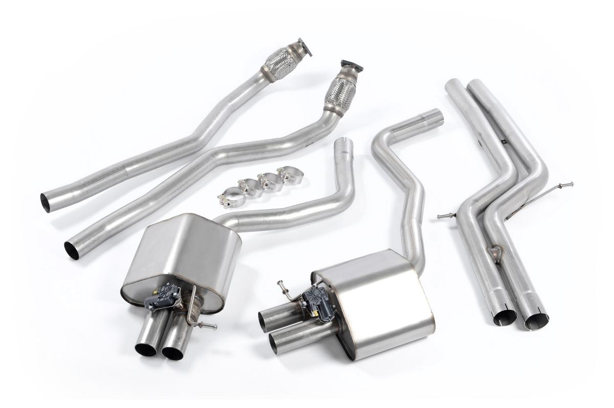 Audi RS6/RS7 C7 - Non-Resonated (Louder) Cat-Back Exhaust System - Uses OE Tips