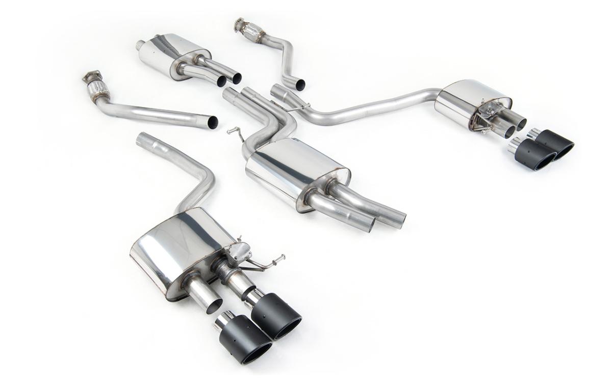 Audi SQ5 Supercharged - Cat-Back Exhaust System with Quad Carbon JET-100 Trims