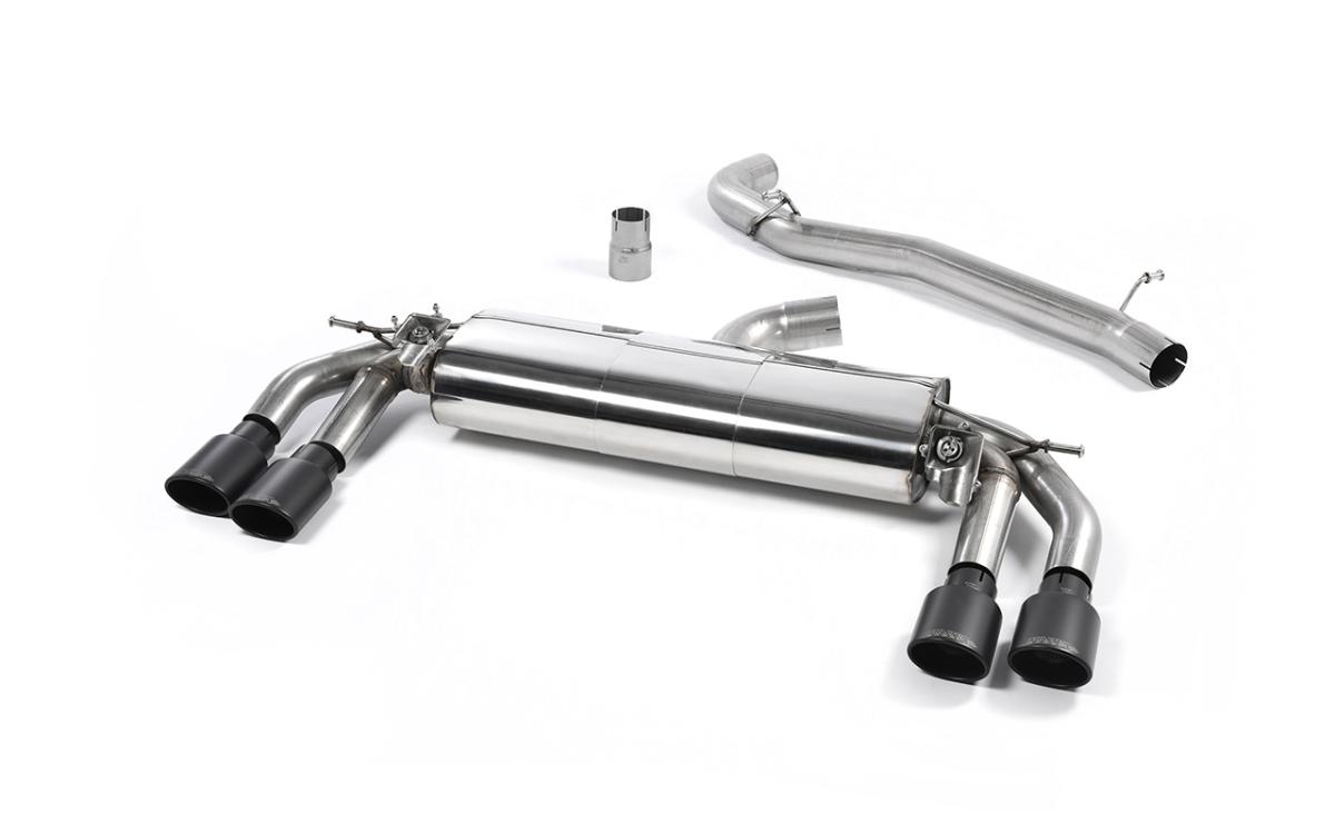 Audi TTS MK3 - Non-Resonated (Louder) Cat-Back Exhaust System with Cerakote Black Oval Tips