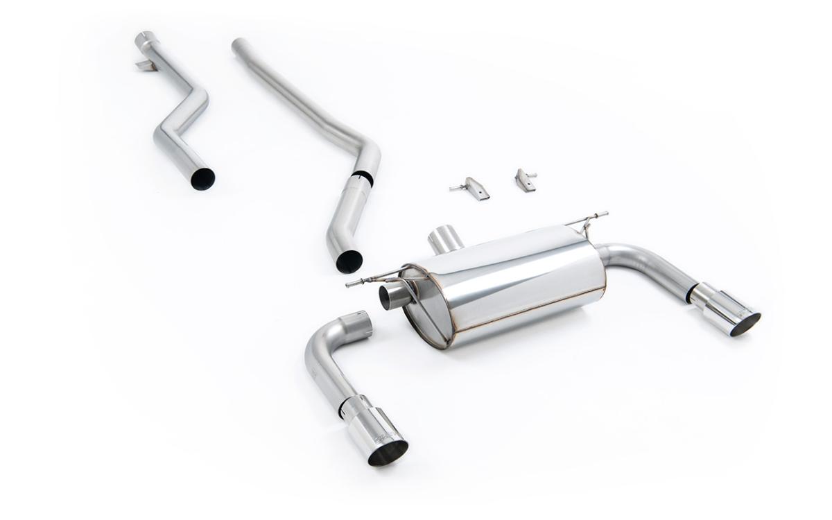 BMW F30 320i M Sport - Race Non-Resonated (Loudest) Cat-Back Exhaust System with Polished GT-90 Trims (For M340i Valance) BMW F30 320i M Sport - Race Non-Resonated (Loudest) Cat-Back Exhaust System with Polished GT-90 Trims (For M340i Valance)