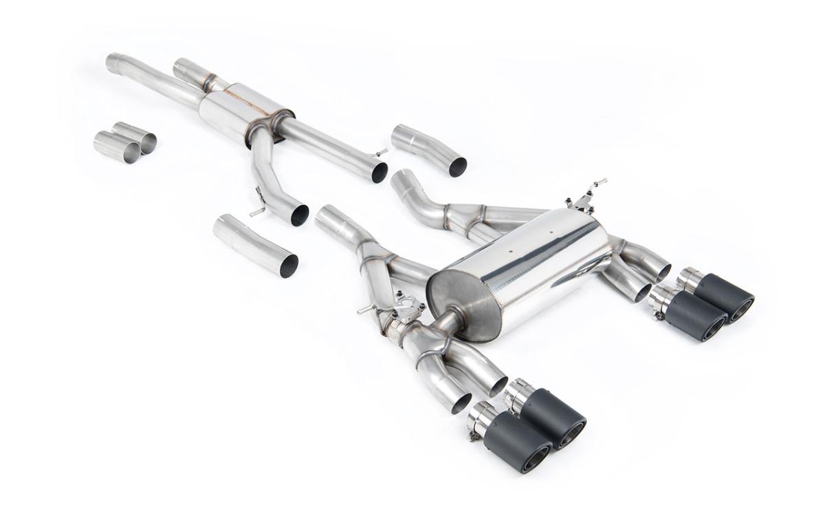 BMW F80 M3/F82 M4 - Race (Louder) Cat-Back Exhaust System with Carbon Trims BMW F80 M3/F82 M4 - Race (Louder) Cat-Back Exhaust System with Carbon Trims