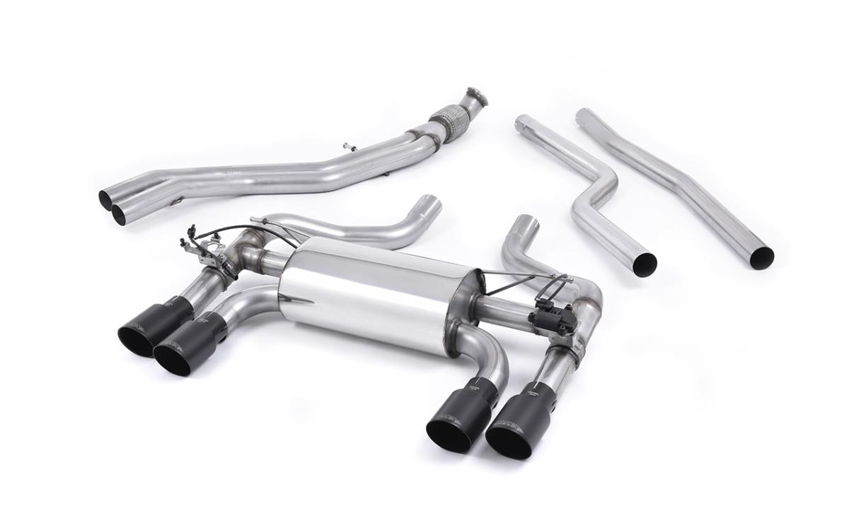 BMW F87 M2 - Cat-Back Exhaust System with Cerakote Black GT-90 Trims