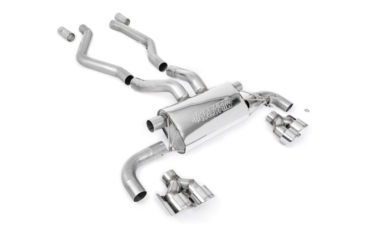 BMW G20/21 M340i & G22 M440i - OPF Back Exhaust System with Quad GT-100 Polished Trims BMW G20/21 M340i & G22 M440i - OPF Back Exhaust System with Quad GT-100 Polished Trims