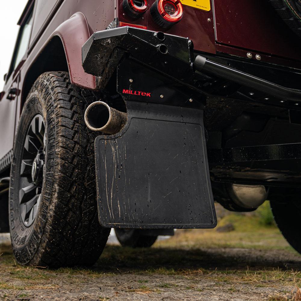 Defender L316 90 1986 - 2016 - Rear Mudflaps inc Brackets Defender L316 90 1986 - 2016 - Rear Mudflaps inc Brackets