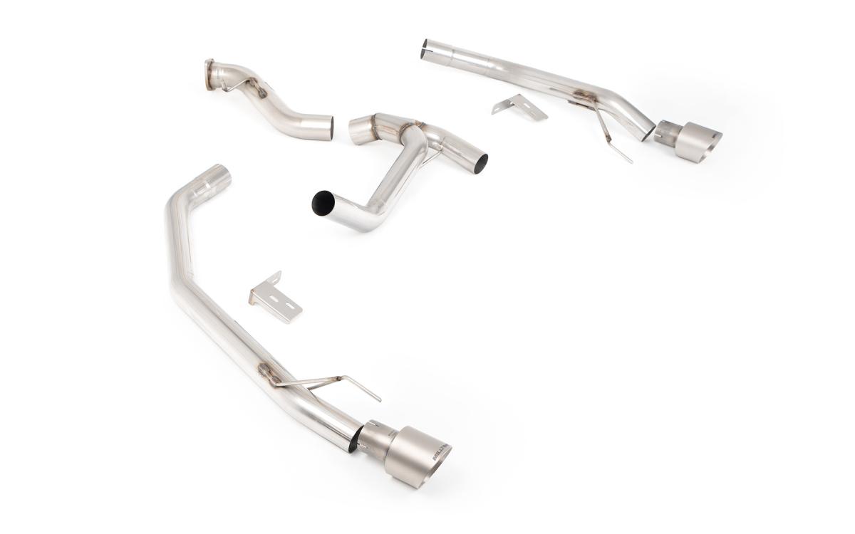Ford Ranger 3.0 V6 TDCI/ VW Amarok V6 Diesel - Axle Back System with Brushed Titanium Tips Ford Ranger 3.0 V6 TDCI/ VW Amarok V6 Diesel - Axle Back System with Brushed Titanium Tips