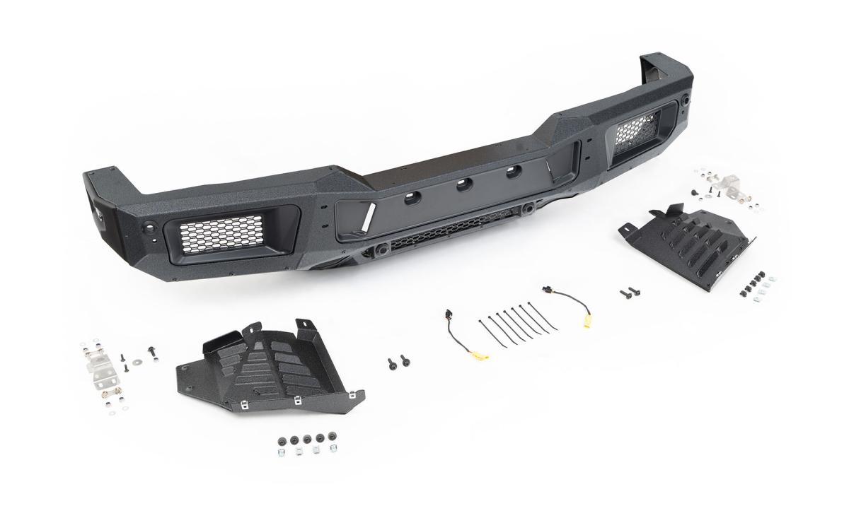 INEOS Grenadier Rhino Coated Front Replacement Bumper with Stiffener Kit - (Fitment to Milltek Grille) INEOS Grenadier Rhino Coated Front Replacement Bumper with Stiffener Kit - (Fitment to Milltek Grille)