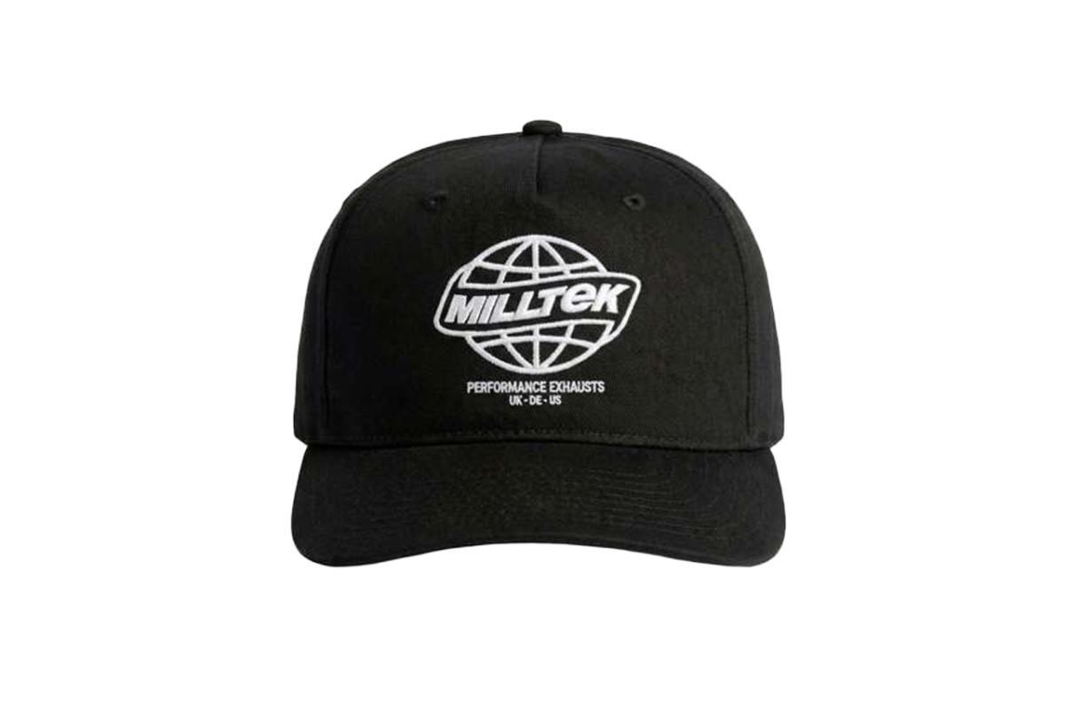 Milltek Black Embroidery Cap (Flat Globe)