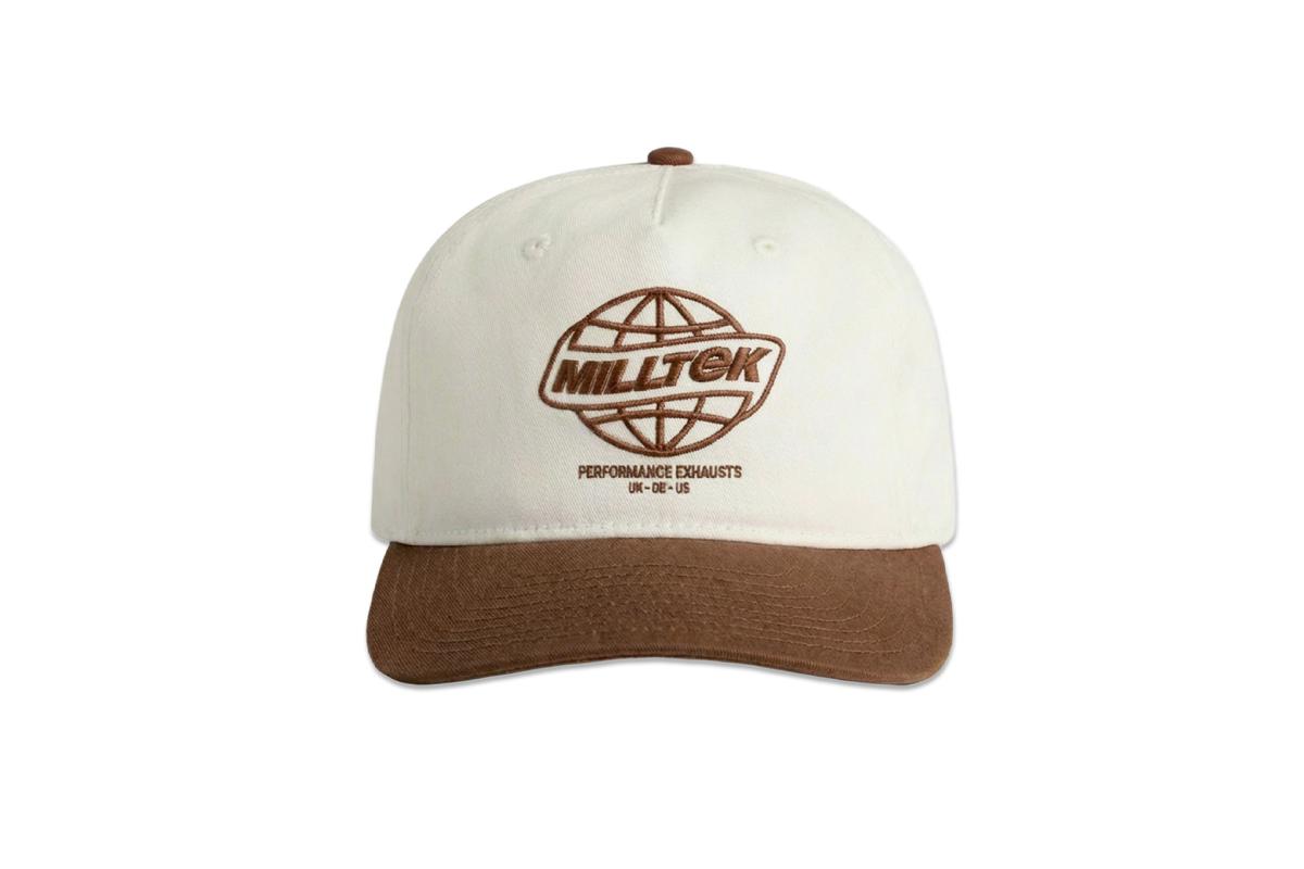 Milltek Neutral/Walnut Embroidery Cap (3D Puff Globe) Milltek Neutral/Walnut Embroidery Cap (3D Puff Globe)