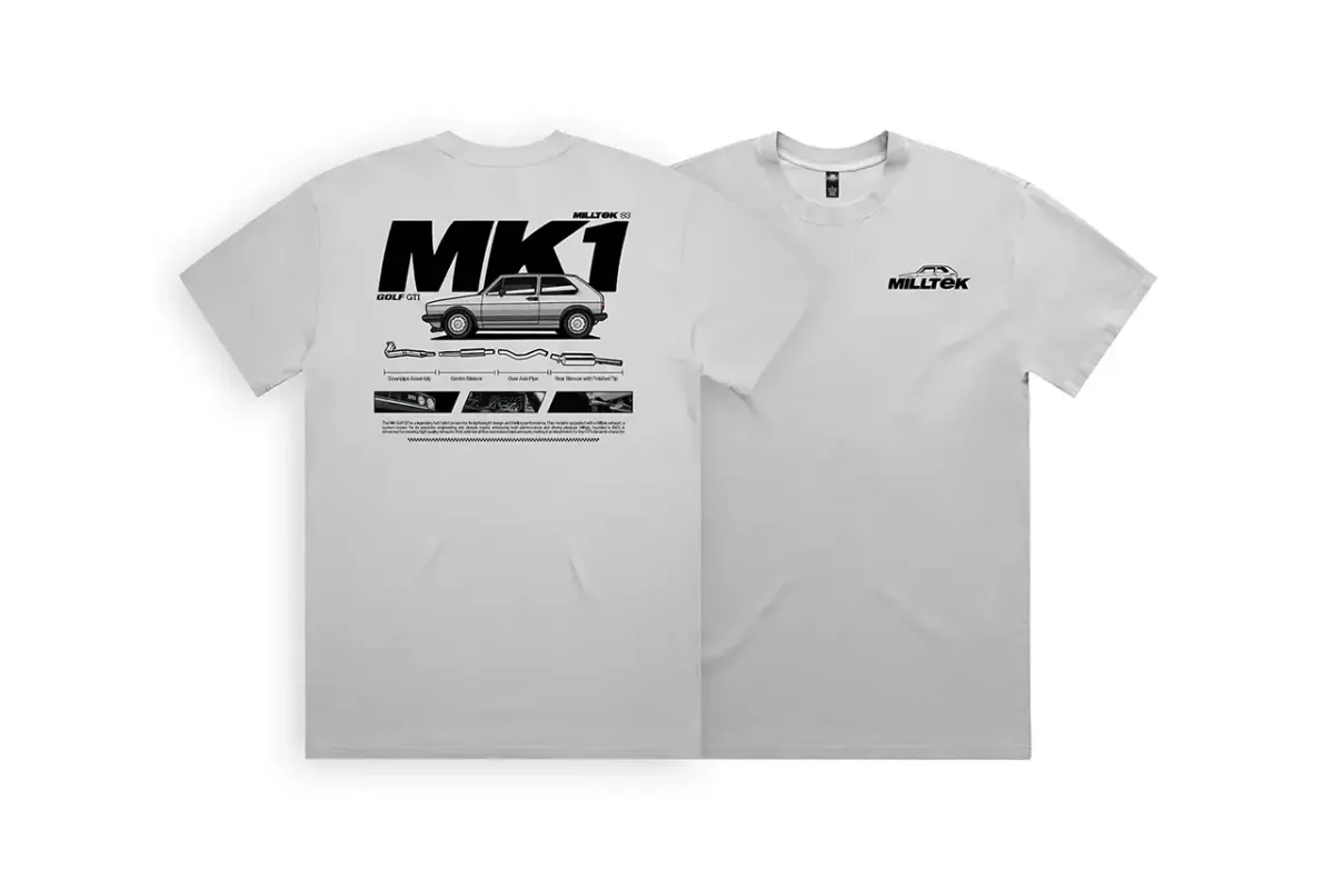 Milltek Tee Grey (VW Golf Mk1) - Small Milltek Tee Grey (VW Golf Mk1) - Small