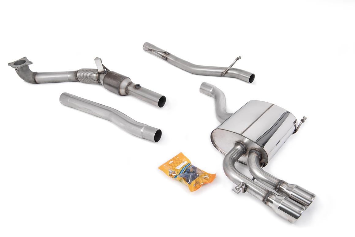 Audi A3 2.0T FSI Quattro - Non-Resonated (Louder) Turbo-Back Exhaust System with Hi-Flow Sports Catalyst Audi A3 2.0T FSI Quattro - Non-Resonated (Louder) Turbo-Back Exhaust System with Hi-Flow Sports Catalyst
