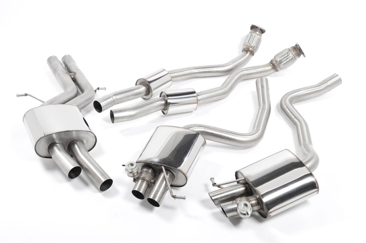Audi RS5 B8 Coupe - Resonated (Quieter) Cat-Back Exhaust System - Uses OE Trims Audi RS5 B8 Coupe - Resonated (Quieter) Cat-Back Exhaust System - Uses OE Trims