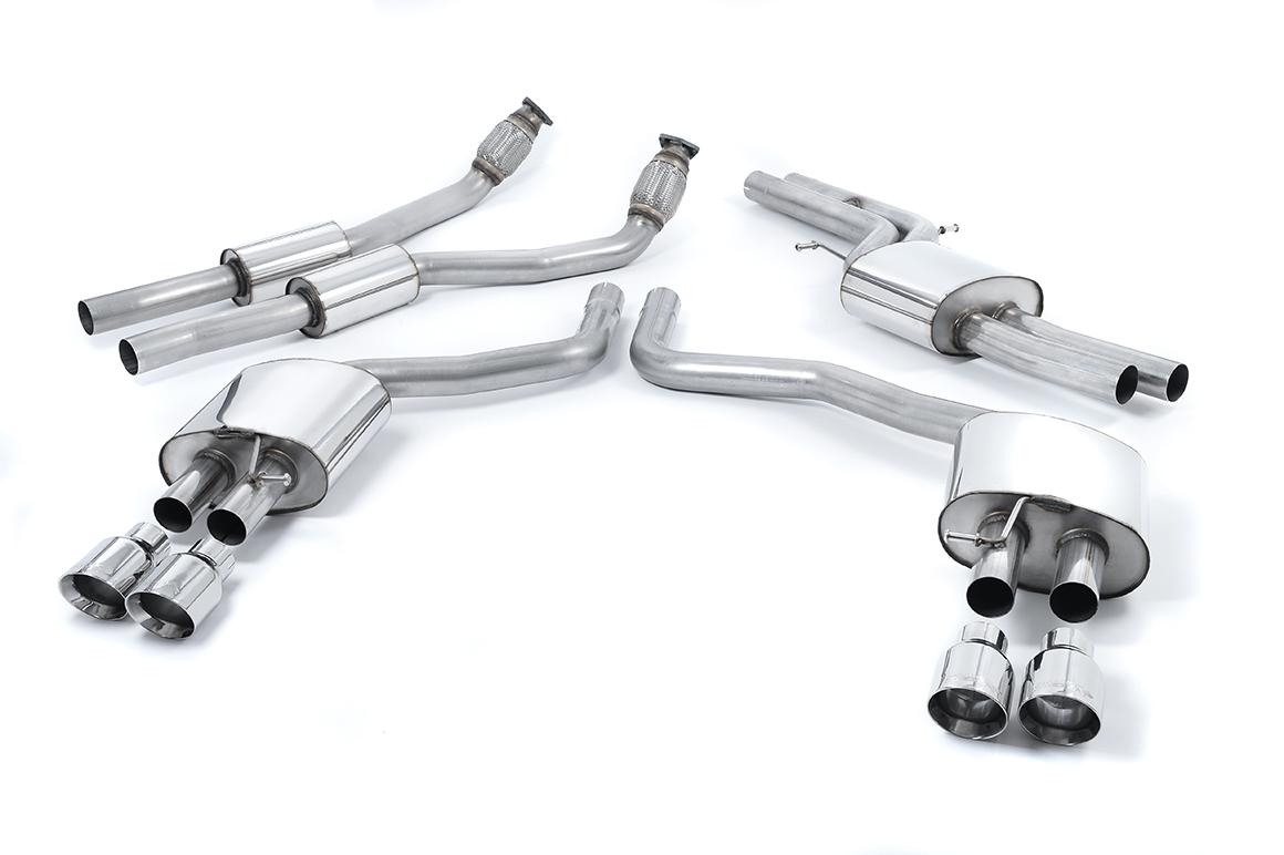 Audi S6 C7/S7 Sportback - Resonated (Quieter) Cat-Back Exhaust System with Polished Tips