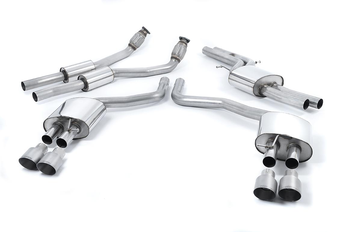 Audi S6 C7/S7 Sportback - Resonated (Quieter) Cat-Back Exhaust System with Titanium Trims Audi S6 C7/S7 Sportback - Resonated (Quieter) Cat-Back Exhaust System with Titanium Trims