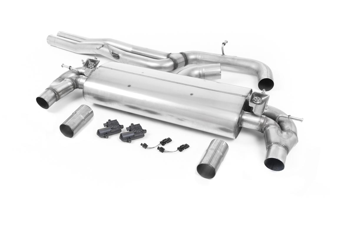 Audi RS3 8V - Non-Resonated (Louder) Cat-Back Exhaust System with Cerakote Black Oval Trims Audi RS3 8V - Non-Resonated (Louder) Cat-Back Exhaust System with Cerakote Black Oval Trims