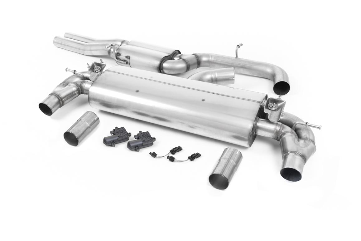 Audi RS3 8V - Resonated (Quieter) Cat-Back Exhaust System with Burnt Titanium Oval Trims Audi RS3 8V - Resonated (Quieter) Cat-Back Exhaust System with Burnt Titanium Oval Trims