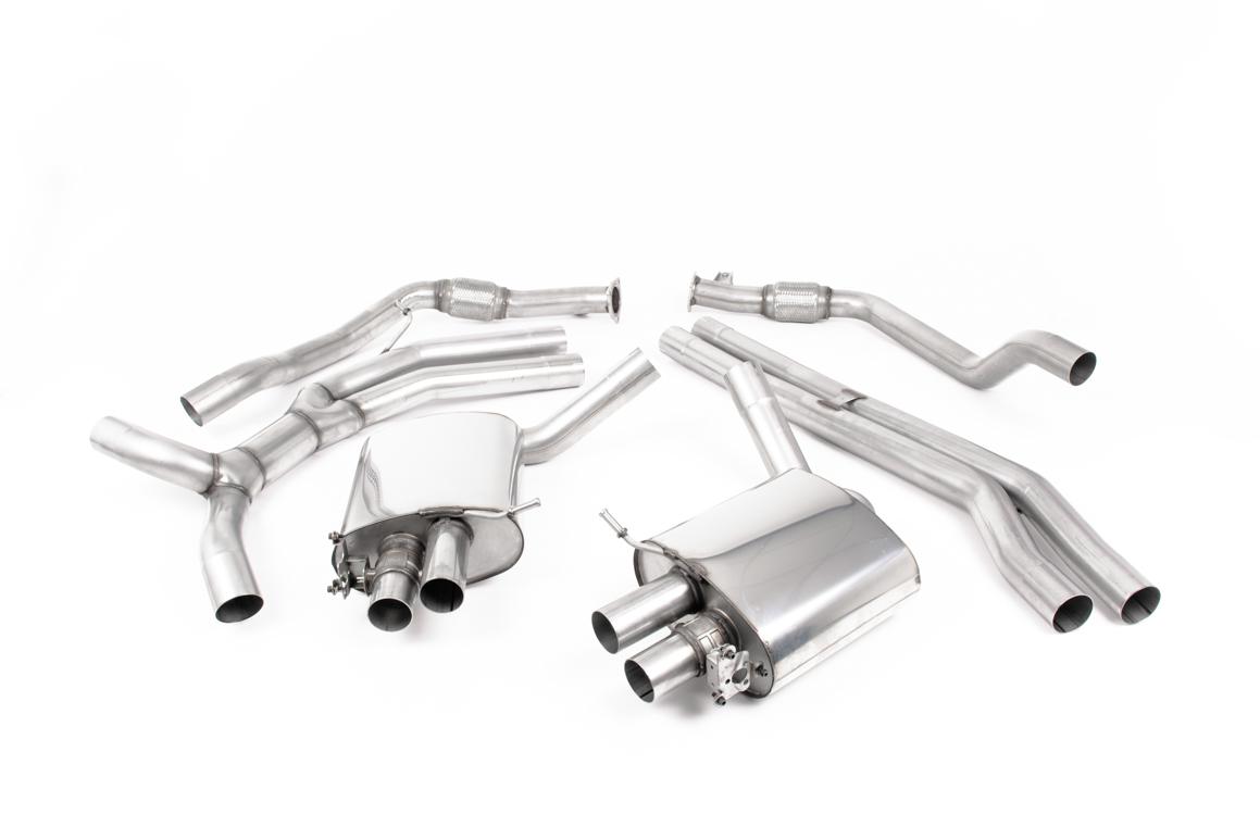 Audi RS5 B9 Non GPF Models - Road+ Cat-Back Exhaust System with Burnt Titanium Oval Trims Audi RS5 B9 Non GPF Models - Road+ Cat-Back Exhaust System with Burnt Titanium Oval Trims