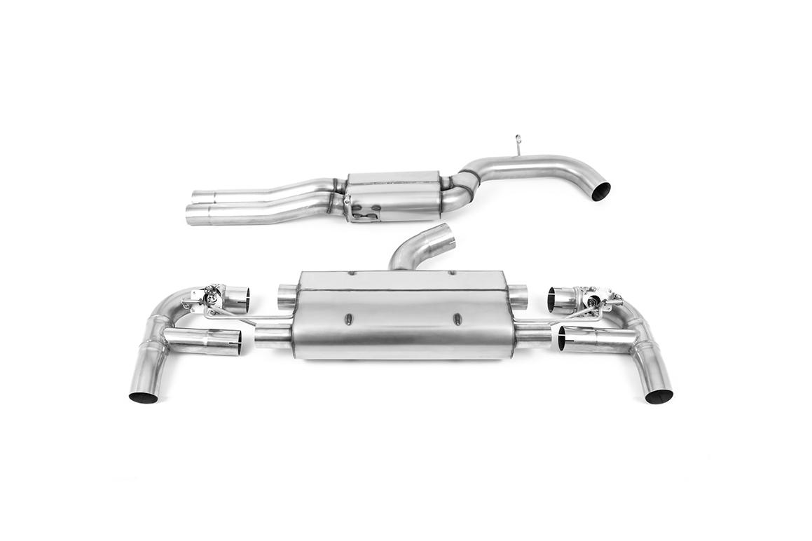 Audi RS3 8V Facelift - 80MM Resonated (Quieter) Cat-Back Exhaust System with Polished Trims Audi RS3 8V Facelift - 80MM Resonated (Quieter) Cat-Back Exhaust System with Polished Trims