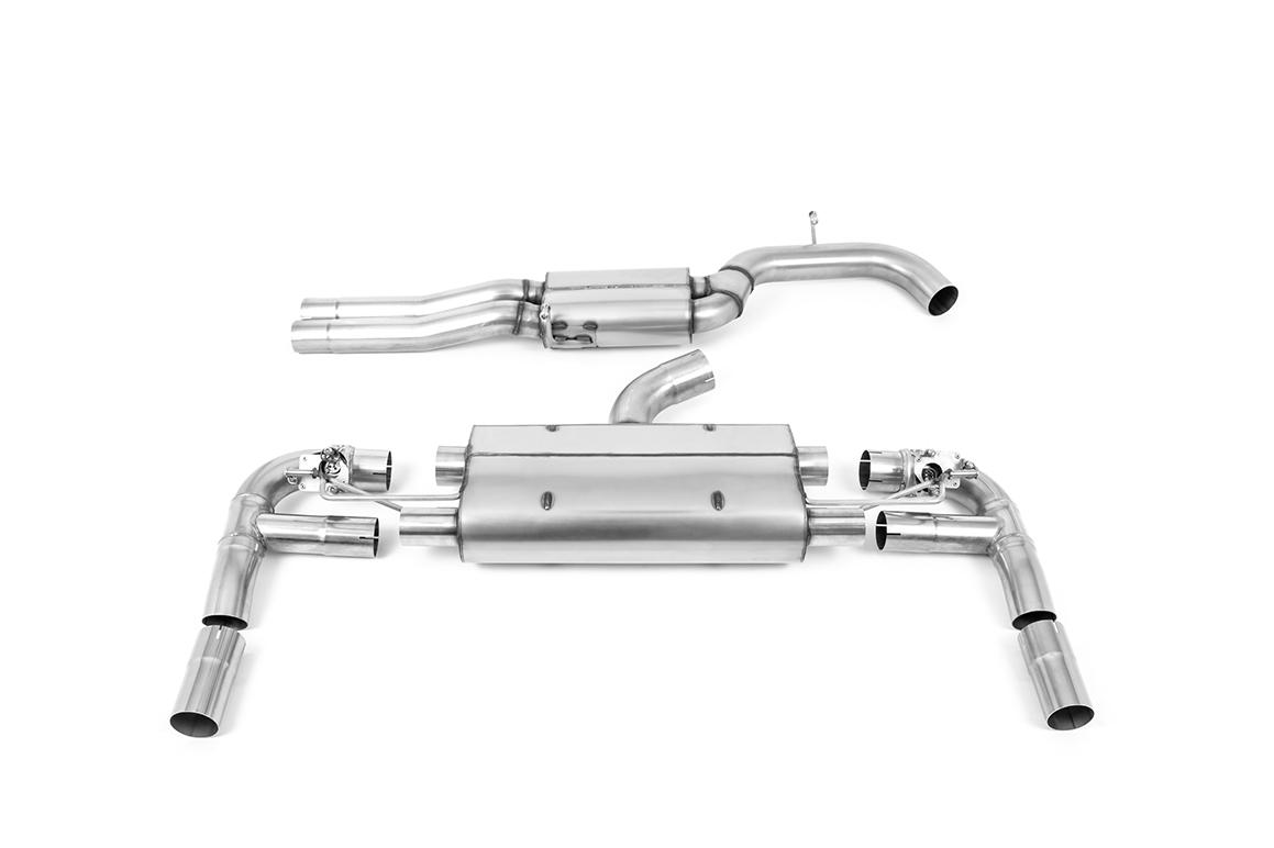 Audi RS3 8V - 80MM Resonated (Quieter) Cat-Back Exhaust System with Cerakote Black Trims Audi RS3 8V - 80MM Resonated (Quieter) Cat-Back Exhaust System with Cerakote Black Trims