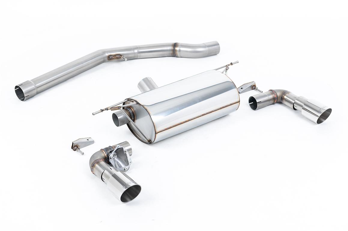 BMW F20/21 M140i - Non-Resonated (Louder) GPF/OPF-Back Exhaust System with Polished GT-90 Trims