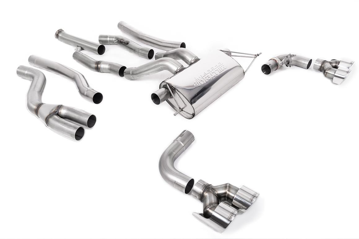 Cat-back Exhaust System with Quad GT-100 Polished Trims