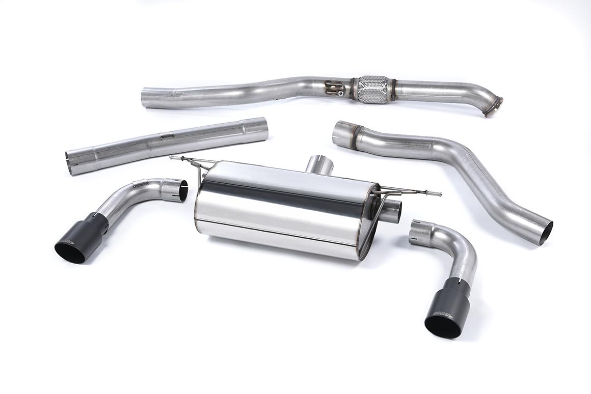 Resonated (Quieter) Cat-Back Exhaust System with Cerakote Black Tips Resonated (Quieter) Cat-Back Exhaust System with Cerakote Black Tips