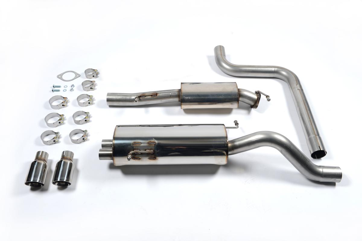 Ford Fiesta MK7/7.5 ST 1.6 - Resonated (Quieter) Cat-Back Race Exhaust System with Polished Tips