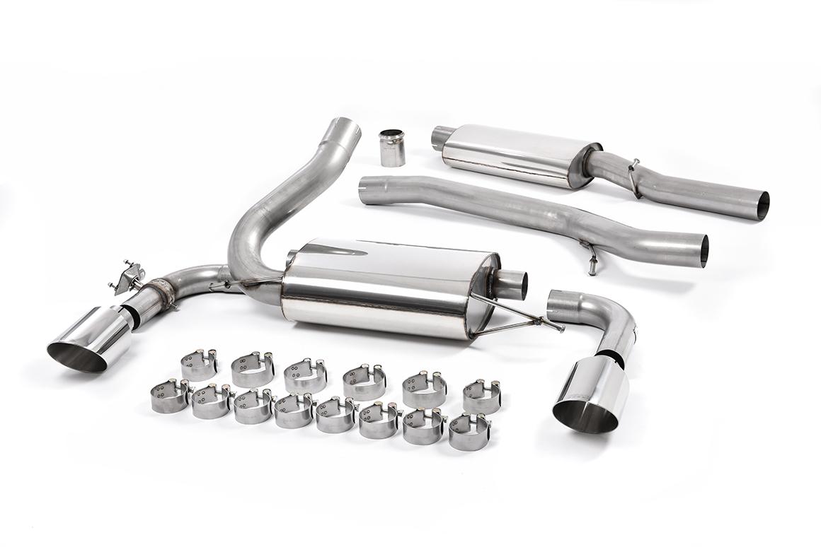 Ford Focus MK3 RS - Resonated (Quieter) Cat-Back Exhaust System with Polished GT-115 Trims Ford Focus MK3 RS - Resonated (Quieter) Cat-Back Exhaust System with Polished GT-115 Trims