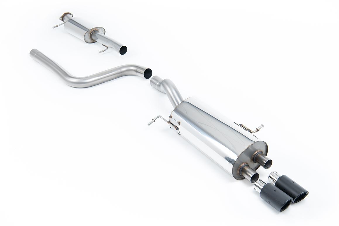 Ford Fiesta MK7/7.5 ST 1.6 - Resonated (Quieter) Cat-Back Exhaust System with Carbon Jet-80 Trims