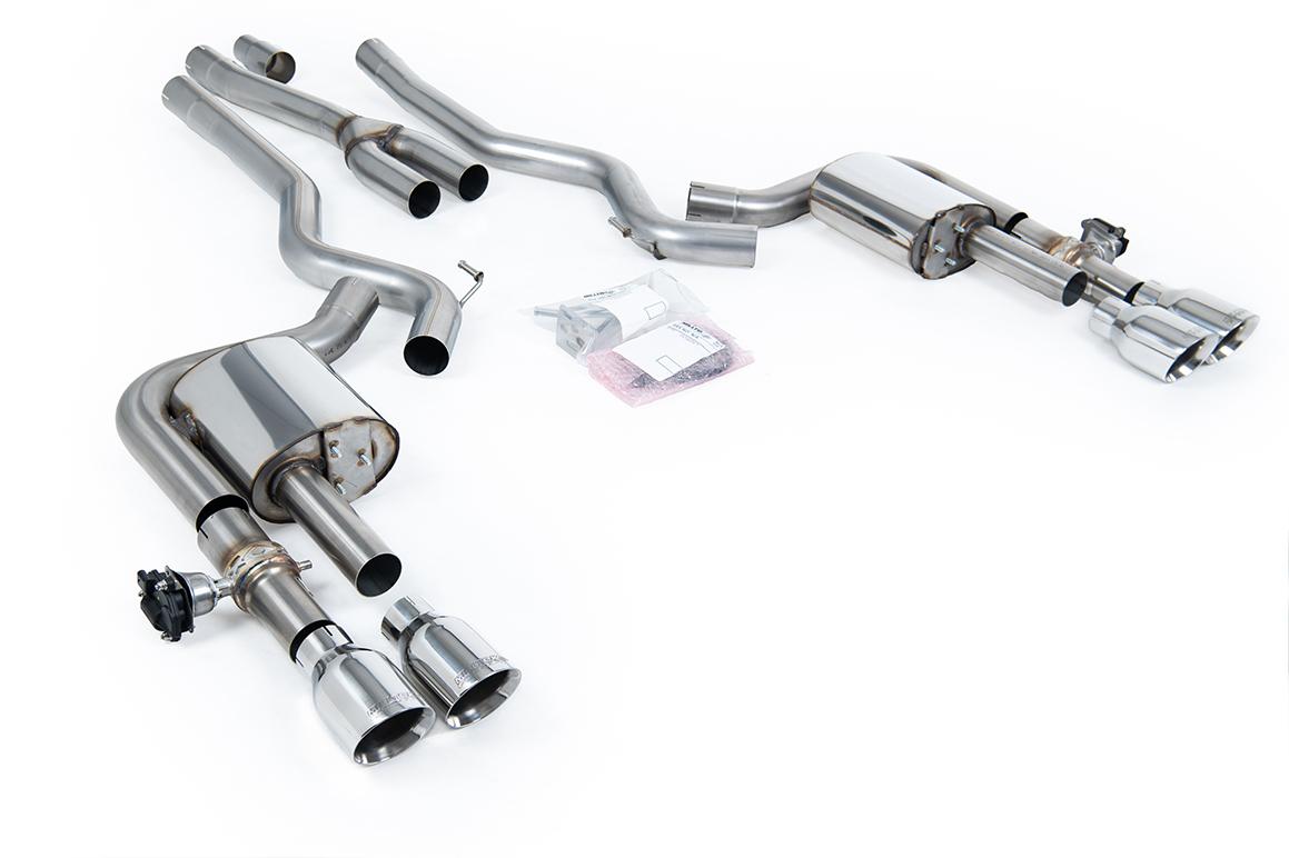 Ford Mustang 2.3 (S650 Fastback) - Valved Non-Resonated Cat-back with Polished Trims