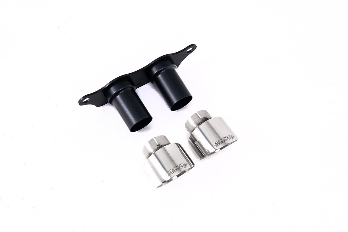 Porsche 991.2 GT3 & GT3 RS - GT-100 Polished Trims & Mounting Plate - Fits to OE Silencer Porsche 991.2 GT3 & GT3 RS - GT-100 Polished Trims & Mounting Plate - Fits to OE Silencer