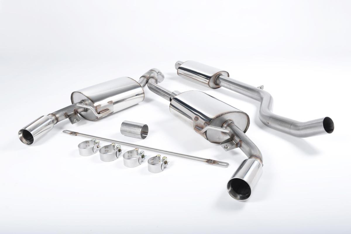 Renault Clio 197 2.0 16V - Resonated Cat-Back Exhaust System with Polished Trims Renault Clio 197 2.0 16V - Resonated Cat-Back Exhaust System with Polished Trims