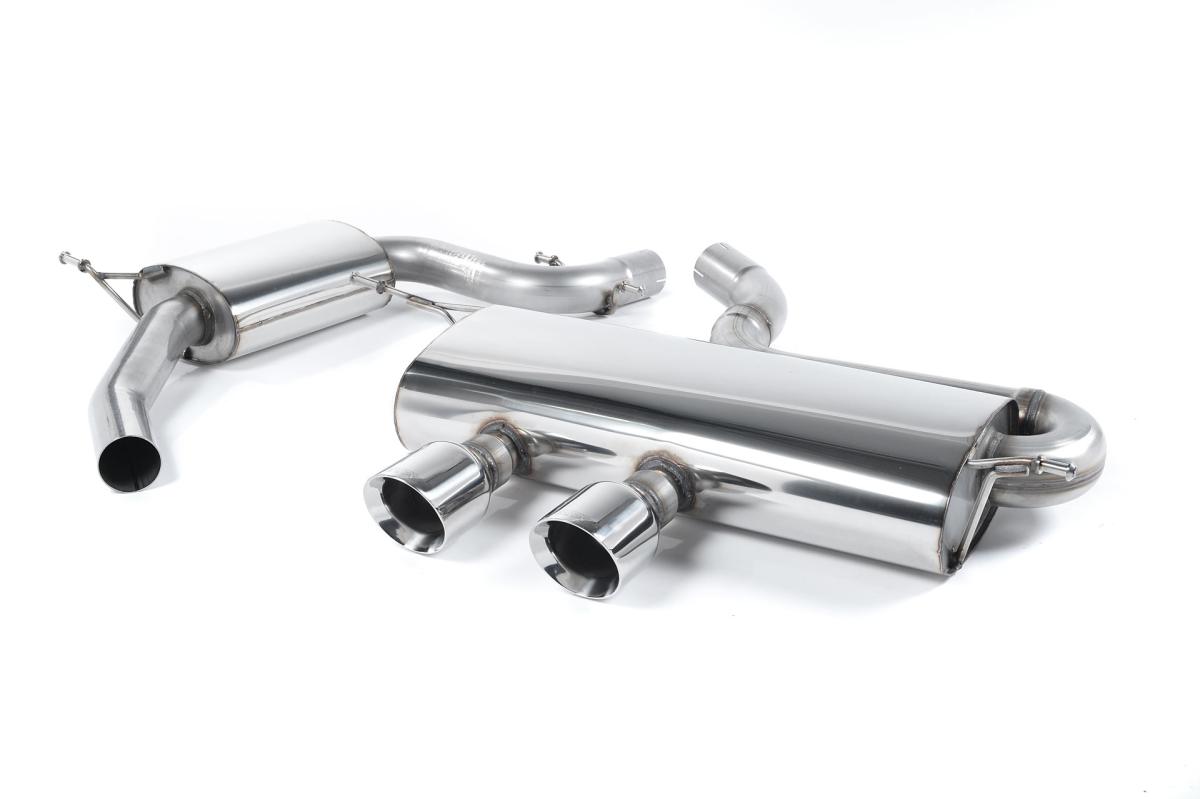VW Golf GTi Mk5 - Resonated (Quieter) Cat-Back Exhaust System with Dual GT100 Trims (For R32 Valance)