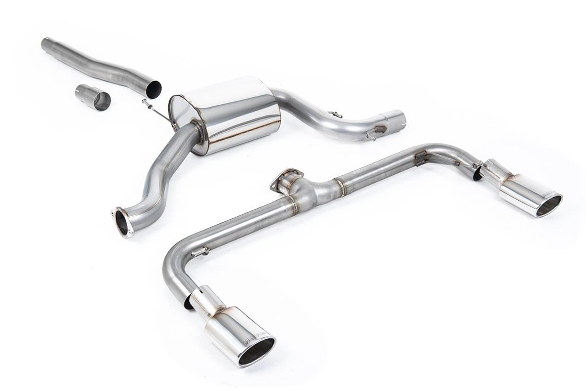 VW Scirocco GT 2.0 TSI 200ps - Non-Resonated (Louder) Cat-Back Exhaust System with Polished Oval Tips (For Scirocco R Valance) VW Scirocco GT 2.0 TSI 200ps - Non-Resonated (Louder) Cat-Back Exhaust System with Polished Oval Tips (For Scirocco R Valance)