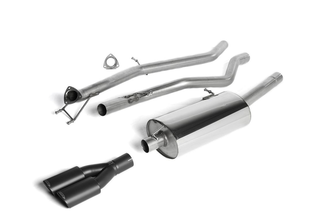 VW Amarok 2.0 BiTDI 163/180 - Cat-Back Exhaust System with Twin Black Oval Outlets VW Amarok 2.0 BiTDI 163/180 - Cat-Back Exhaust System with Twin Black Oval Outlets