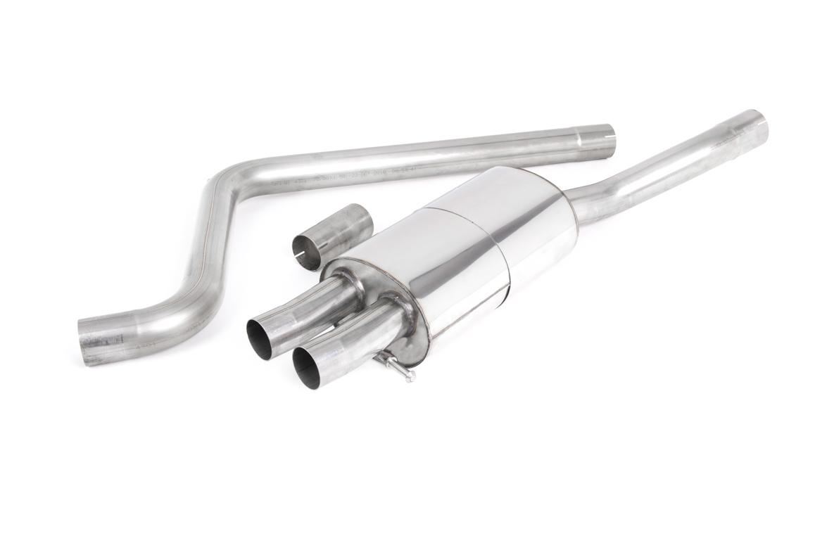 VW Polo GTI 2.0 TSI (AW - 5 Door/GPF Models) - Resonated (Quieter) GPF/OPF-Back Exhaust System with Polished GT-90 Trims