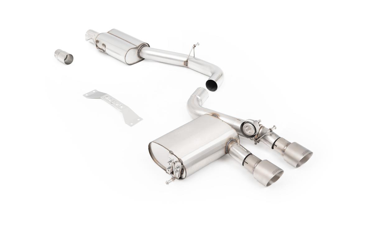 VW Golf MK5 R32 3.2 V6 - V2 3" Valved System with Brushed Titanium Tips