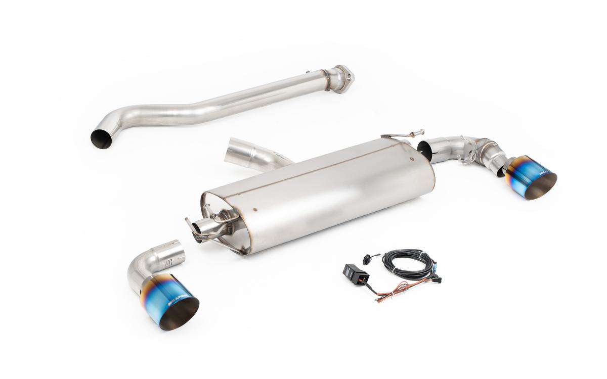 Toyota GR Yaris (Gen 2) - Valved Straight Pipe System with Burnt/Blue Titanium Tips Toyota GR Yaris (Gen 2) - Valved Straight Pipe System with Burnt/Blue Titanium Tips