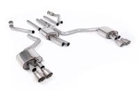 Audi A6 3.0 TFSI C7.5 - Resonated Cat Back with Brushed Titanium Trims