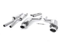 Audi RS4 B7 - Non-Valved & Resonated Cat-Back Exhaust System with Polished Oval Trims
