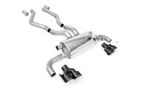 BMW G20/21 M340i & G22 M440i - OPF Back Exhaust System with Quad Black GT-100 Black Trims