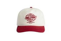 Milltek Neutral/Cardinal Embroidery Cap (3D Puff Globe)