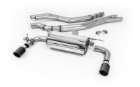 Non-Resonated (Louder) Race Cat-Back Exhaust System with Carbon Jet 90 Trims