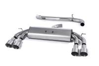 Audi S3 8V/8V.2 Sportback Non GPF - Non-Valved & Non-Resonated (Louder) Cat-Back Race Exhaust System with Quad Round Titanium Trims