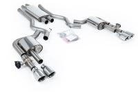 Ford Mustang 2.3 (S550/S650 Fastback) - Valved Resonated Cat-back with Polished Trims