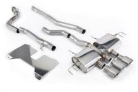 Honda Civic FL5 Type R - Non Resonated (Loudest) Valved Catback with OE Style 2 x 4" and 1 x 4.5" Brushed Titanium Trims