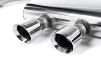 VW Golf GTi Mk5 - Resonated (Quieter) Cat-Back Exhaust System with Dual GT100 Trims (For R32 Valance)