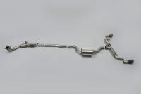 VW Golf GTi Mk6 - Non-Resonated (Louder) Turbo-Back Exhaust System with Hi-Flow Sports Catalyst & Matt-Black Trims