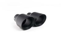 BMW F30 320i M Sport - Non-Resonated (Louder) Cat-Back Exhaust System with Twin Outlet Black Cerakote GT-80 Trims
